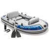 Excursion Inflatable Boat Series: Includes Deluxe 54in Aluminum Oars and High-Output Pump – SuperStrong PVC – Adjustable Seats
