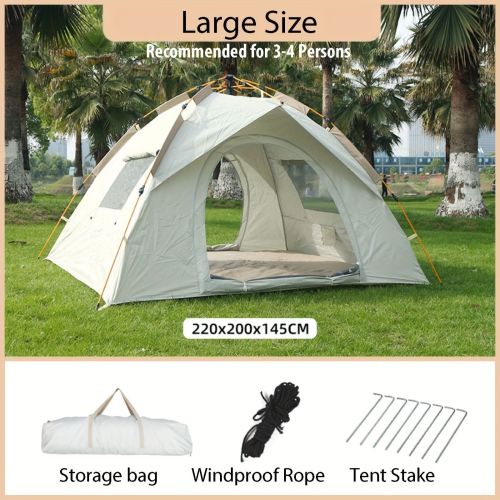 All-season tent, portable folding fully automatic camping tent, two-person/four-person camping tent, waterproof material, windproof